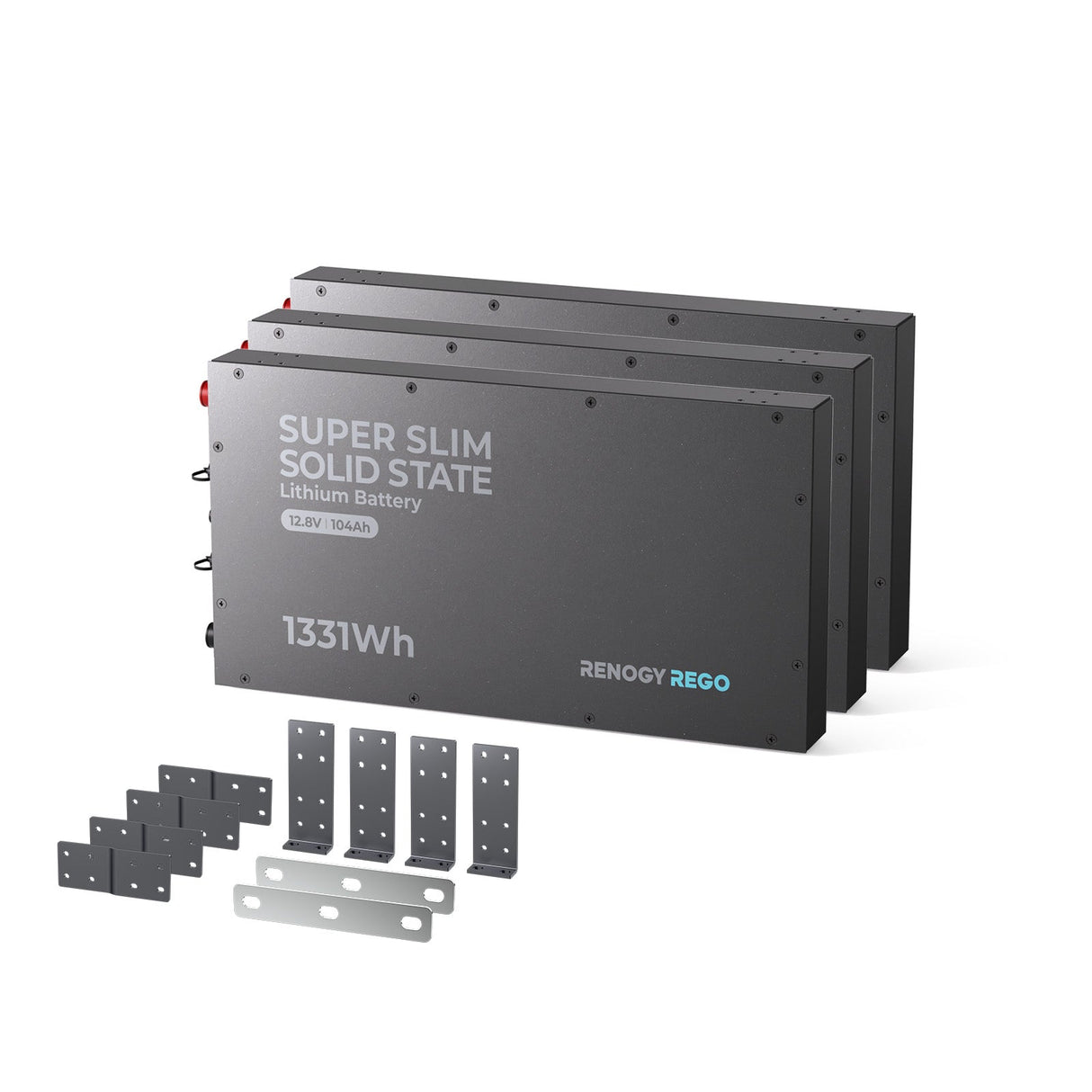 REGO - 12.8V 104Ah Super Slim Lithium Iron Phosphate Battery