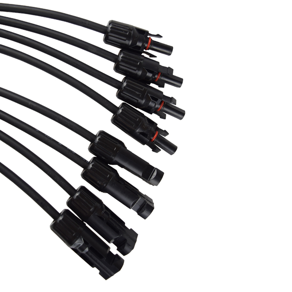 4 to 1 Solar Y Branch Connectors MFFFF + FMMMM Pair