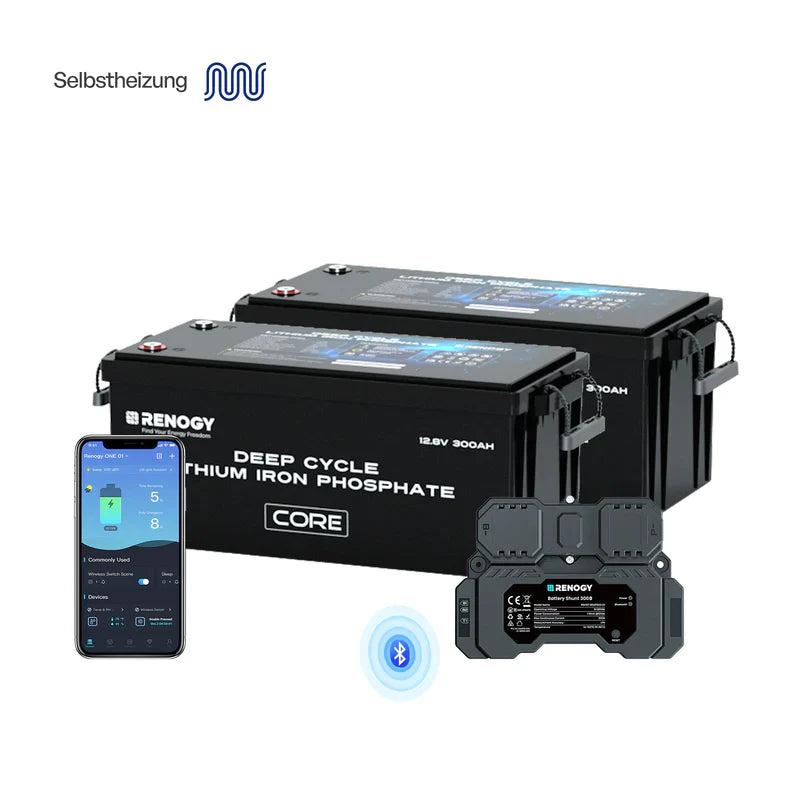 12V 300Ah Core Series Deep Cycle Lithium Iron Phosphate Battery w/Self-Heating New Version