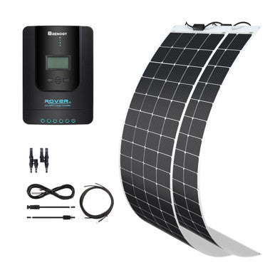 400W 12V Flexible Solar Marine Kit w/ Rover Li 40 Amp MPPT Solar Charge Controller