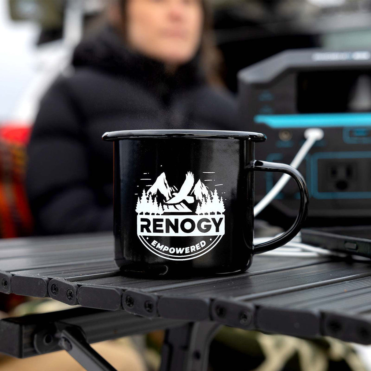 Renogy enamel coffee mug