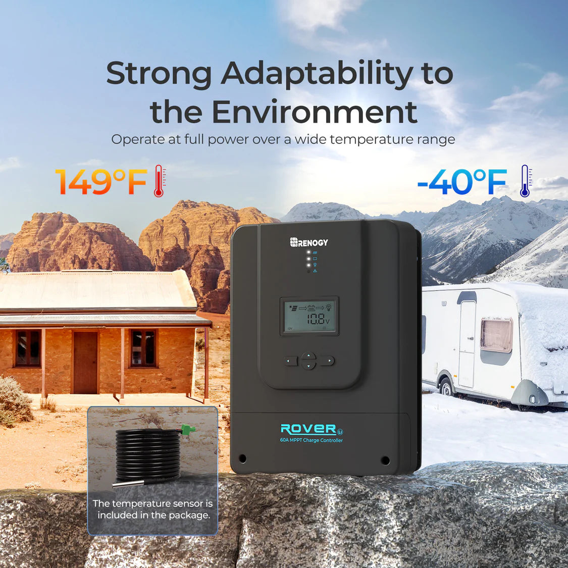 Kit de energía off-grid Renogy 15,36 kWh | Inversor 3000W, MPPT 60A