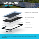 100 Watt 12 Volt Monocrystalline Solar Panel (Black Frame)
