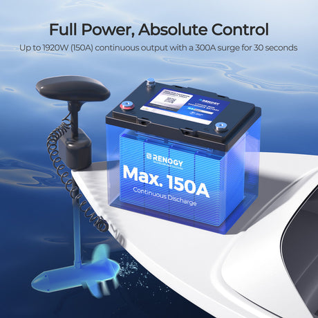 Core - 12V 100Ah Trolling Motor Group 24 LiFePO4 Battery w/ Bluetooth