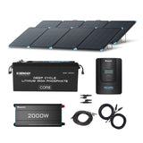 4kWh Portable Home Backup System 800W portable solar panel 12V 300Ah Lithium Battery 2000W pure sine wave invterter