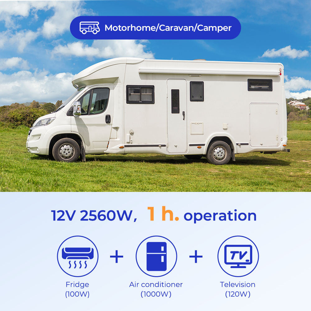 Batería LiFePO₄ 12 V 100 Ah Pro de ciclo profundo con auto-calentamiento y Bluetooth