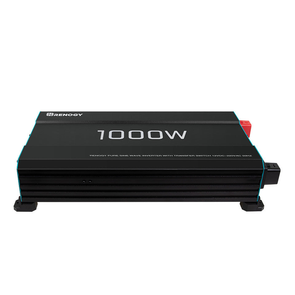 Open Box - 1000W 12V Solar Inverter Pure Sine Wave DC to AC for Camper Van Motorhome Off-Grid