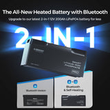 Pro Series 12V 200Ah Pro Smart Lithium LiFePO4 Battery with Bluetooth and Self-heating Function