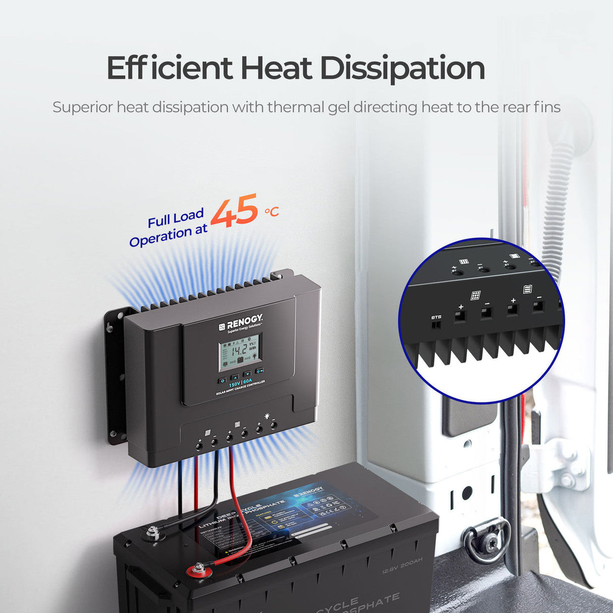 Controlador de carga solar MPPT Rover Lite 12 V / 24 V / 36 V / 48 V 60 A